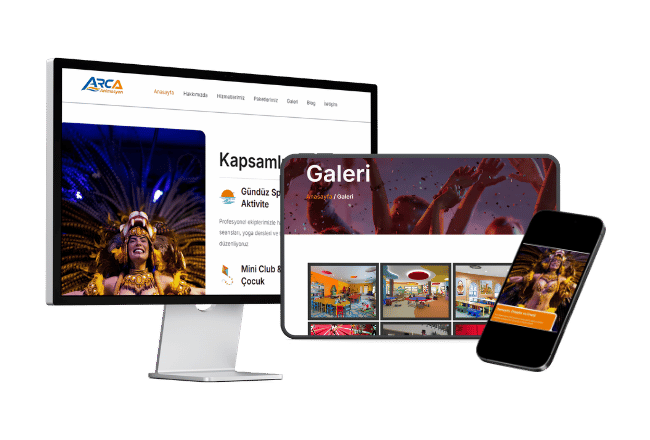 Arca Organizasyon web sitesi tasarımı