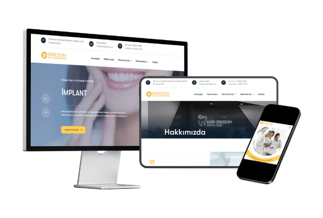 Ersezgin Ağız ve Diş Sağlığı Polikliniği web sitesi tasarımı
