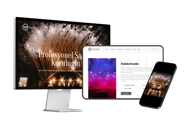 Vision Music web sitesi tasarımı